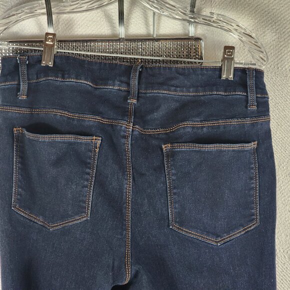Faded Glory Dark Wash Cotton Poly Rayon Span Mid Rise Stretch Slim Jeans Sz 14A - Picture 11 of 16